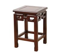 Tabouret carré vintage en bois multifonction et support pour plantes - Chaise de salle à manger robuste - Pas de montage nécessaire - Marron - 30 x 30 x 45 cm