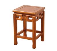 Tabouret carré vintage en bois robuste pour plantes et chaise de coiffeuse, pas de montage nécessaire, finition naturelle, 30 x 30 x 50 cm - Parfait pour la salle à manger et la décoration de la
