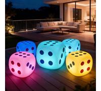 Tabouret/chaise Cube Lumineux À LED, 16 Couleurs RVB, Étanche, Éclairage D'ambiance Original Tabouret D'extérieur Rechargeable Avec Télécommande Idéal Pour La Maison, Les Fêtes(50x50x50cm)