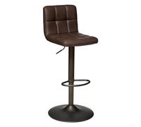 Tabouret Chaise de Bar Ajustable Design Marron Vintage - Atmosphera