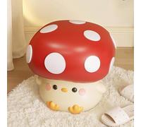 Tabouret champignon en forme de poulet mignon,Tabouret pour enfant,pour garçons et filles,Solide et durable, tabouret décoratif,Chambre à Coucher, Salons(rouge) red 28.5x27.5x24cm/11.2x10.8x9.4 "