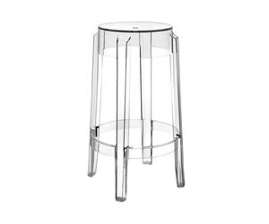 Tabouret Charles Ghost65cm H x Ø 65x46cm