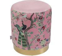 Kare Design Tabouret Cherry Paon Rose et Laiton