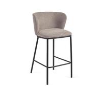 Tabouret Ciselia en chenille hauteur d'assise 65 cm PROMO