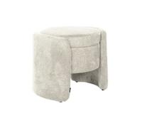 Tabouret coffre contemporain tissu gris clair. L 53 x P 43 x H 45cm - Kalo
