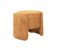 Tabouret coffre contemporain tissu rouille. L 53 x P 43 x H 45cm - Kalo