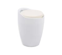 Tabouret coffre de rangement DANIEL, blanc