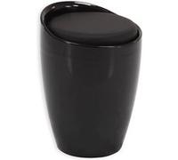 Tabouret coffre de rangement DANIEL, noir Noir G