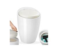 Tabouret coffre de rangement en Plastique solide Capacité de charge 150 kg blanc