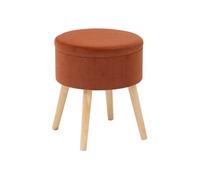 - Tabouret coffre en velours - Ambre