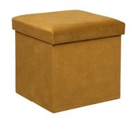 Tabouret coffre "Lilou" velours - 38x38 cm - Atmosphera créateur d'intérieur