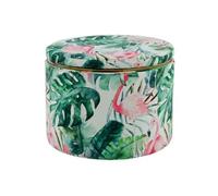 Tabouret & Coffre Rond à Motifs "Forest II" 53cm Vert