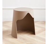 Tabouret Compact Empilable en Plastique, Petit Tabouret Seau Multi-usages, Facile à Ranger et à Nettoyer, Adapté à la Maison, au Restaurant et aux environnements Extérieurs(Brown)