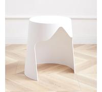 Tabouret Compact Empilable en Plastique, Petit Tabouret Seau Multi-usages, Facile à Ranger et à Nettoyer, Adapté à la Maison, au Restaurant et aux environnements Extérieurs(White)