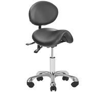 Tabouret cosmétique avec dossier 1025 noir Giovanni