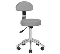 Tabouret cosmétique avec dossier AM-304 gris