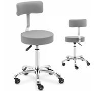 Physa Wells Dark Gray Tabouret de Coiffeur avec Dossier Gris foncé 53-71 cm Tabouret de Coiffure