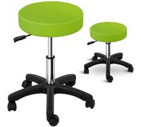 Tabouret cosmétique pivotant vert Physa AVERSA sur roulettes