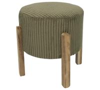 Tabouret Côtelé Rond "Scott" 35cm Vert