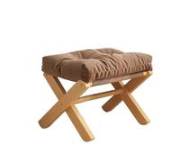 Tabouret Court for la Maison, Petit Tabouret, Table Basse de Salon, Banc en Bois Massif, Support for Pieds canapé, Porte, Chaussures à Langer pour Salon, Chambre, EntréE(-Coffee Brown-)