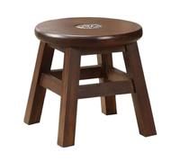 Tabouret Court Petit Tabouret Rond en Bois Massif de Style rétro for la Maison, Table Basse, Bas, à Chaussures, Petit