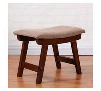 Tabouret Court Tabouret Bas Chinois en Noyer Noir, Maison Zen, Banc Bois Massif Pur, Table Basse, Long et Petit Tabouret carré(02)