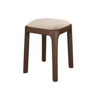 Tabouret Court Tabouret en Bois Massif empilable for la Maison, Banc Souple for Salon, Tabouret Bas, Petit carré Simple, de Salle à Manger Veille(White)