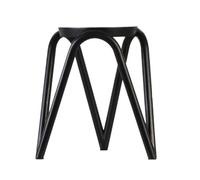 Tabouret Court Tabouret Nordique créatif en Bois Massif, Tabouret Rond empilable Moderne for la Maison, Bas for Salon, Table à Manger, Original(Black)