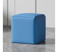 Tabouret cube en similicuir - Banc empilable 5 en 1 avec roulettes pivotantes pour salon, salle à manger et dressing - Repose-pieds polyvalent avec roulettes