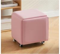 Tabouret cube gigogne 5 en 1, ottoman amovible, fauteuil roulant avec roulettes pivotantes, tabouret empilable pour salon, chambre à coucher, salle à manger
