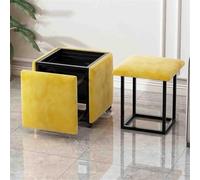Tabouret cube pivotant avec roulettes, chaise empilable pour salon, chambre à coucher, salle à manger