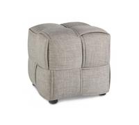Tabouret Cube Rembourre Gris
