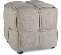Tabouret cube rembourre gris