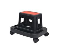 Tabouret d atelier roulant avec rangement 150 kg Noir et rouge G