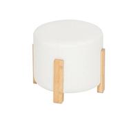 Tabouret d'appoint bouclette Bansa blanc