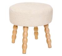 Tabouret d'Appoint Chenille "Spolo" 39cm Blanc