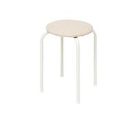 Paris Prix – Tabouret d'appoint FLEXY – en métal et tissu chiné – Beige