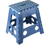 Tabouret d'appoint en plastique H 40 cm - Couleur aléatoire Bleu ou Gris