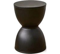 Tabouret d'appoint moderne rond en plastique pour café et terrasse, intérieur et chambre à coucher (HuenF)