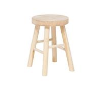 Atmosphera – Tabouret d'appoint Nyar – Paulownia D28x41cm – Beige