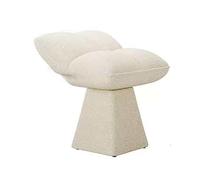Tabouret d'appoint rembourré avec dossier, design compact pour les petits espaces, idéal pour la chambre à coucher et la salle à manger