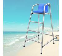 Tabouret d'arbitre de compétition,Chaise De Sauvetage 120 Cm,150 Cm,180 Cm De Haut,Chaise D'observation pour Piscine en Acier Inoxydable,avec Trou Et Crochets,Assise Confortable,85x100x180cm