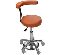 Tabouret d'assistant de médecin, tabouret dentaire en cuir microfibre avec accoudoirs, hauteur réglable