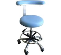 Tabouret d'assistant dentaire avec rotation à 360° et hauteur réglable, en cuir PU, tabouret de selle pour salon et usage médical