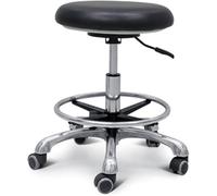 Tabouret d'assistant dentaire avec rotation à 360° et hauteur réglable pour usage médical et salon