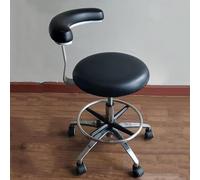 Tabouret d'assistant dentaire avec rotation à 360° et hauteur réglable, selle en cuir PU pour plus de confort dans les cliniques et les salons