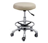 Tabouret d'assistant médical pivotant à 360° en cuir PU réglable en hauteur avec accoudoirs pour cliniques et salons