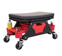 Tabouret d'atelier mobile - HOMCOM - charge 135 kg - avec roulettes rotatif à 360° - avec plateaux coulissants et tiroir - noir