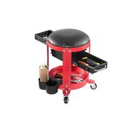 VEVOR Tabouret d'Atelier sur Roulettes, Tabouret de Mécanicien avec Capacité de Charge Maximale de 136 kg, Siège de Garage Rembourré, avec Plateau à Outils et 2 Tiroirs, pour Entretien Garage