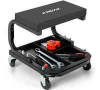 Tabouret d'atelier pneumatique à roulettes rembourré pour garage, siège d'atelier, réparation automatique, mécanicien, 120kg